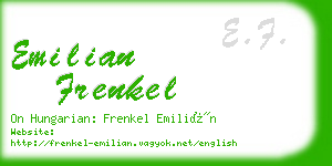 emilian frenkel business card